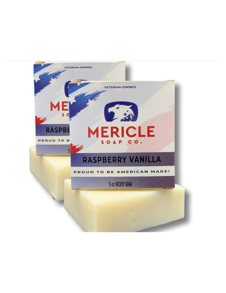 Barra de Cuerpo Orgánica Mericle Soap Co. 142g Frambuesa Vainilla