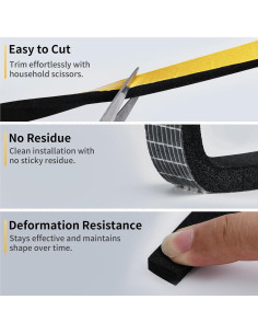 Cinta de Sellado Bonison 8m - Aislamiento Acústico Negro 2