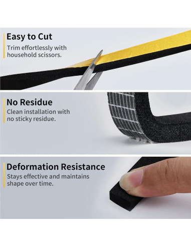 Cinta de Sellado Bonison 8m - Aislamiento Acústico Negro