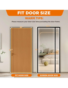 Cortina de Puerta Aislante Skloopearg 91.4x208.3 cm Transparente 2