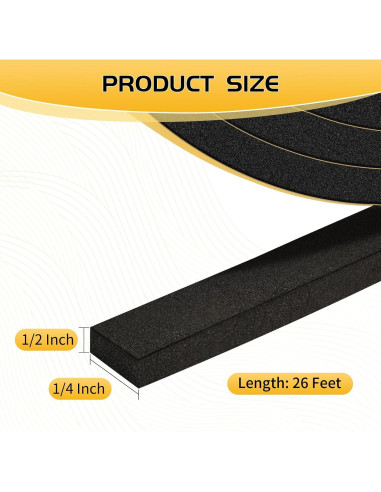 Cinta de Sellado Bonison 8m - Aislamiento Acústico Negro