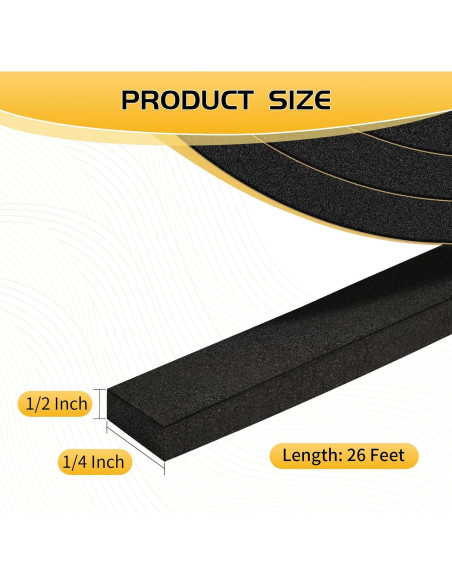 Cinta de Sellado Bonison 8m - Aislamiento Acústico Negro