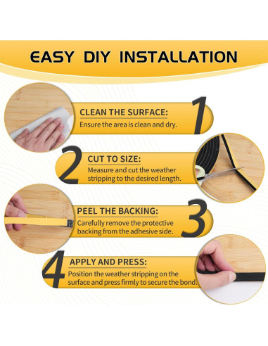 Cinta de Sellado Bonison 8m - Aislamiento Acústico Negro