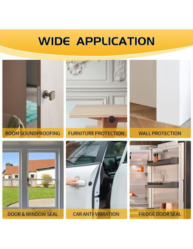 Cinta de Sellado Bonison 8m - Aislamiento Acústico Negro