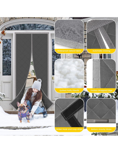 Cortina de Puerta Aislante Magnética TORRAMI 96.5x208.3cm