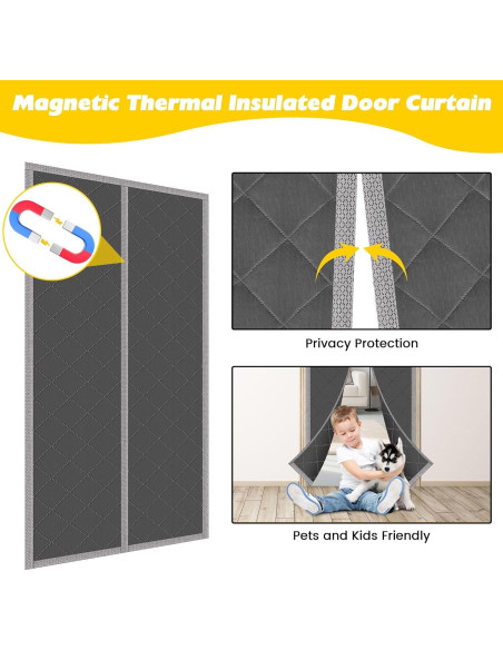 Cortina de Puerta Aislante Magnética TORRAMI 96.5x208.3cm