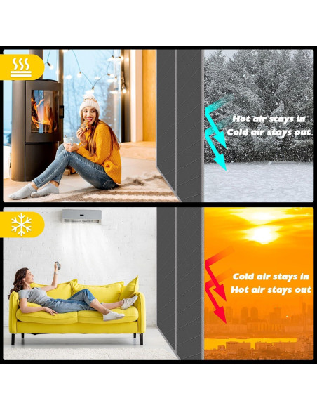 Cortina de Puerta Aislante Magnética TORRAMI 96.5x208.3cm