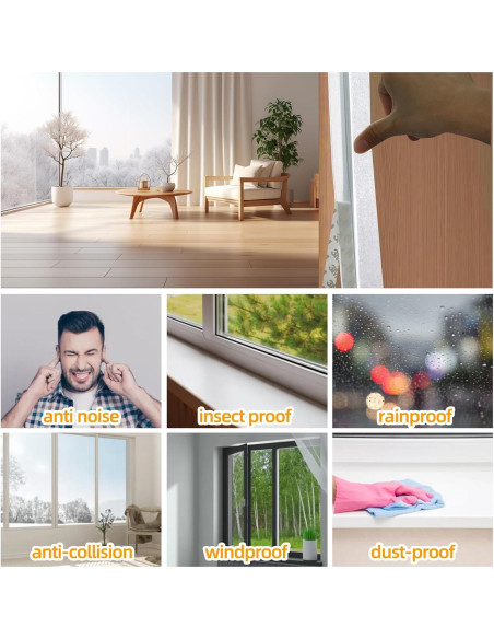 Burlete de Silicona ZERITO 10m para Puertas y Ventanas