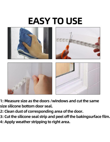 Burlete de Silicona ZERITO 10m para Puertas y Ventanas