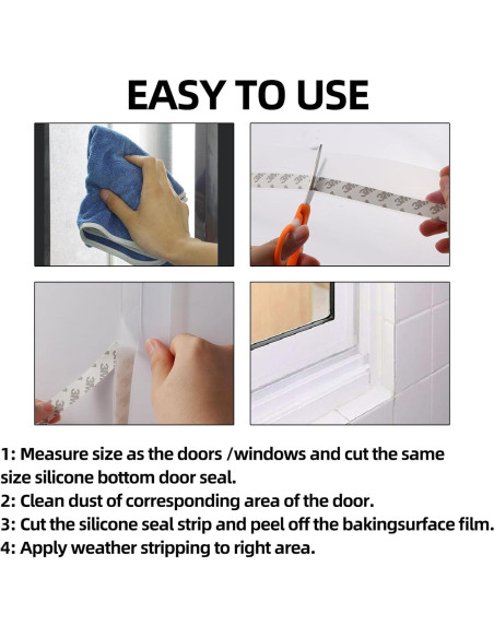 Burlete de Silicona ZERITO 10m para Puertas y Ventanas