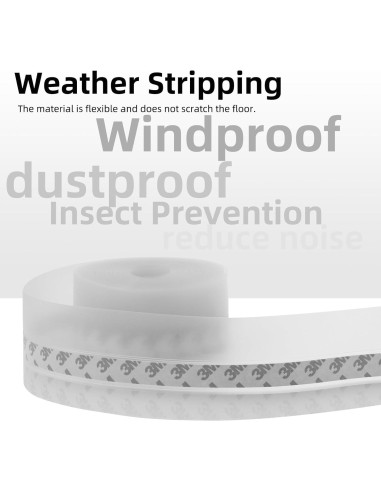 Burlete de Silicona ZERITO 10m para Puertas y Ventanas