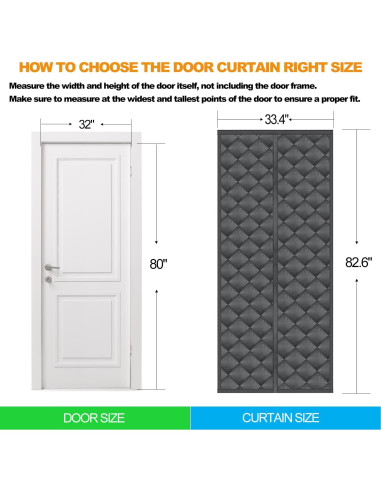 Cortina Térmica Aislante Magnética Anrukler 81.3x203.2cm