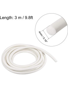 Tira de Sellado de Espuma de Silicona uxcell 4mm x 3m Blanca 2