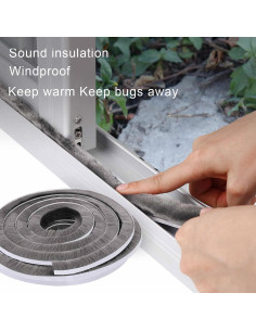 Cinta Aislante de Fieltro MILEQEE 10m x 1.5cm Gris 2