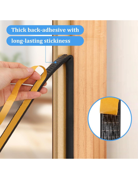 Sello de Puerta de Goma Amzjjle 6.4oz 19.7ft Aislamiento Acústico