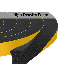 Burlete Adhesivo Trisiki 26 pies Alta Densidad Negro 2