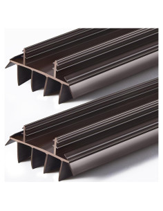 Sello Inferior de Puerta Pushglossy 91.44 cm PVC Marrón 2 Pcs