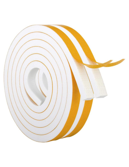 Burlete autoadhesivo ToLanbbt 1.27 cm x 0.64 cm x 7.92 m blanco