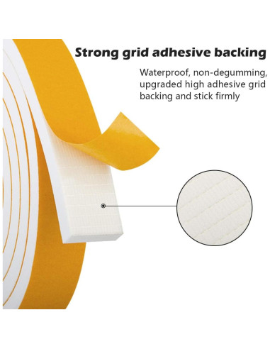 Burlete autoadhesivo ToLanbbt 1.27 cm x 0.64 cm x 7.92 m blanco