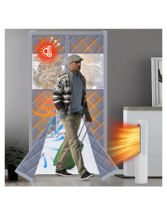 Cortina Térmica Aislante ZEIWEO 36x82" Algodón Grueso