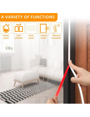 Tira de Sellado de Silicona ETSSXYSO 7.01m Blanco 0.95cm x 0.64cm