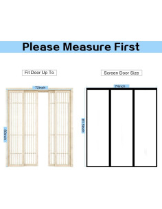 Cortina de Puerta Aislante Magnética SANJIANKER 182.88x203.2cm 2