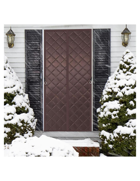 Cortina de Puerta Térmica Aislante CMSD-LJC 90x210 cm Marrón