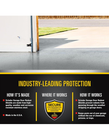 Escudo de Roedores Xcluder para Puertas de Garaje - Kit 2 Tiras 20x2.5cm
