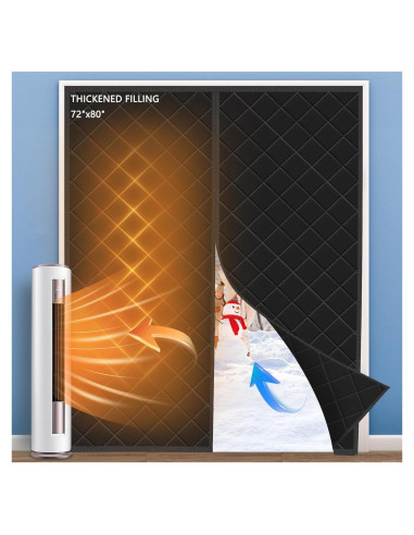 Cortina de Puerta Térmica Aislada Magnética LIAMST 183x203cm