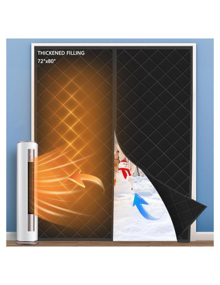 Cortina de Puerta Térmica Aislada Magnética LIAMST 183x203cm