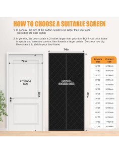 Cortina de Puerta Térmica Aislada Magnética LIAMST 183x203cm 2
