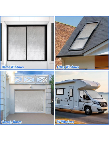 Aislamiento Reflectante Doble YoleShy 61 cm x 3 m para Ventanas