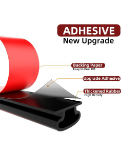 Tira de Sellado Autoadhesiva OXRQ 10.06 m Negro Aislamiento Acústico 2