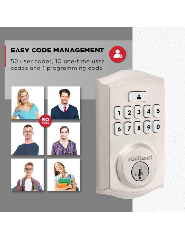 Cerradura Electrónica Kwikset SmartCode 260 Niquel Satinado