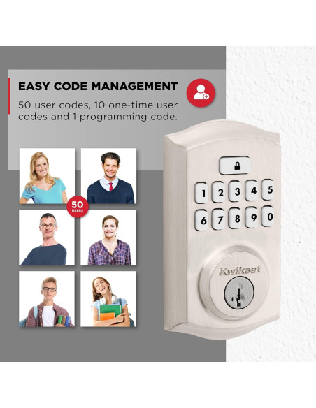 Cerradura Electrónica Kwikset SmartCode 260 Niquel Satinado