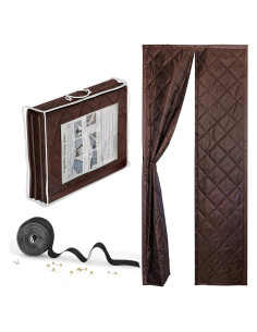 Cortina Térmica Aislante Magnética TemperDoor 38x80 cm Marrón