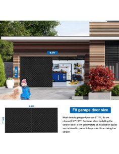 Cortina Aislante Térmica LIAMST para Puerta de Garaje 2.74x2.13m 2