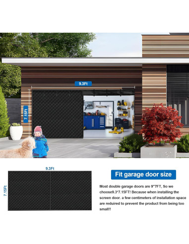 Cortina Aislante Térmica LIAMST para Puerta de Garaje 2.74x2.13m