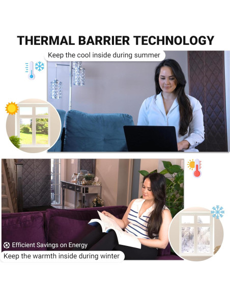 Cortina Térmica Aislante Magnética TemperDoor 38x80 cm Marrón