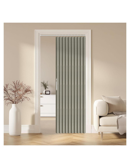 Cortina Magnética Plegable AJAZZ 100% Opaca Gris 107x198 cm