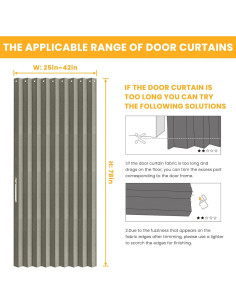 Cortina Magnética Plegable AJAZZ 100% Opaca Gris 107x198 cm 2