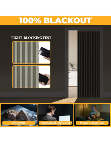 Cortina Magnética Plegable AJAZZ 100% Opaca Gris 107x198 cm