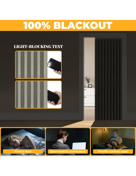 Cortina Magnética Plegable AJAZZ 100% Opaca Gris 107x198 cm