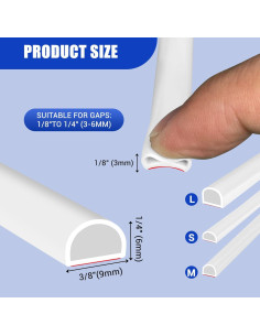 Sellador de Puerta Protalwell Silicona Autoadhesivo 6.1m Blanco 2