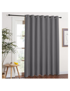 Cortina Blackout NICETOWN Gris 100x84 cm Aislante Térmico