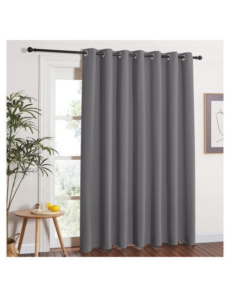 Cortina Blackout NICETOWN Gris 100x84 cm Aislante Térmico