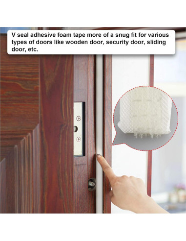 Cinta Adhesiva Selladora SZZSAF 7.92m Espuma PU Aislante Blanco