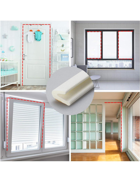 Cinta Adhesiva Selladora SZZSAF 7.92m Espuma PU Aislante Blanco