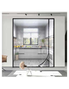 Cortina de Puerta Aislante Veanusiver 188 x 207 cm Transparente