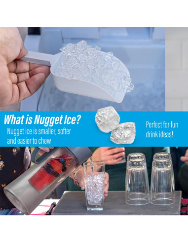 Máquina de Hielo Deco Chef 44kg Nugget Encimera Negra